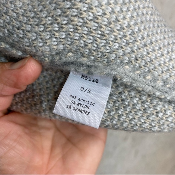 Kerisma gray cream ivory tribal design open front draped cardigan one size - Picture 7 of 7